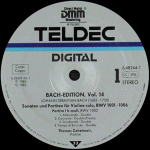 BACH SPECIAL EDITION 1985