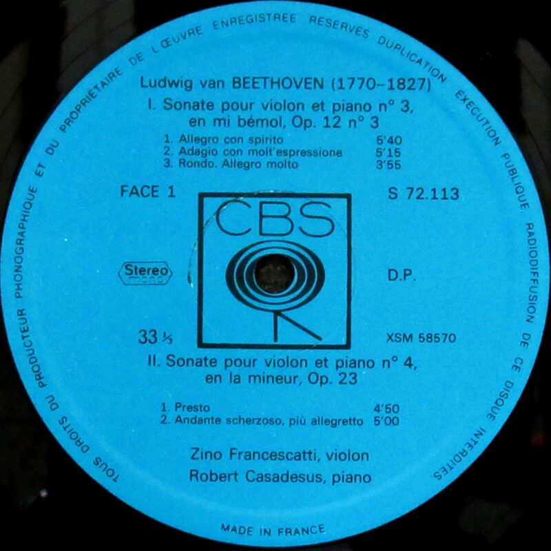 FRANCE ORIGINAL LABEL
